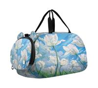 SKYSHU Tulip - Grande borsa impermeabile per la notte, con tracolla staccabile, con scomparto per scarpe e tasca bagnata