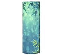 SKYSHU Vaso per fiori cilindrico in plastica con motivo bambù, per bouquet di piante, confezione da 1 vaso alto e trasparente, infrangibile, per centrotavola per matrimoni, casa, scuola, ufficio, 30 x