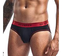 SKYSPER Jockstrap Perizoma Underwear Sospensorio Intimo Confortevole per Sport Fitness Party Ciclismo Calcio ect Cotone Lycra, Nero, XL