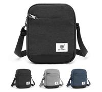 SKYSPER URBANX3 Borsello Tracolla Uomo Piccolo - Antiscippo, Borsa Messenger (nero)