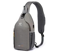 SKYSPER Zaino Monospalla Multifimzioni Borsa a Tracolla Impermeabile con Porta USB per Uomo Donna Casual Ciclismo Trekking Viaggio, X6-Cachi