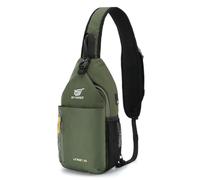SKYSPER Zaino Monospalla Multifimzioni Borsa a Tracolla Impermeabile con Porta USB per Uomo Donna Casual Ciclismo Trekking Viaggio,Verde