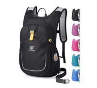 SKYSPER Zaino per bambini 15 L, Zaino da trekking per bambini con compartimento per sacca idrica e fischietto di sicurezza, adatto a bambini dai 7 ai 14 anni per il camping e le gite giornaliere