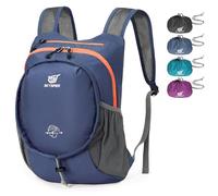 SKYSPER Zaino Pieghevole Ultraleggero 15L Zaino Trekking Pieghevol Packable Backpack da Trekking Zainetto Richiudibile Piccolo per Viaggio, Escursionismo, Donna e Uomo (Blu)