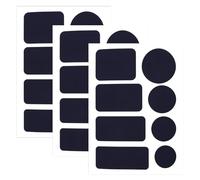 Skystuff 24 toppe in nylon per riparare piumini, autoadesive, per riparare giacche, tende, capispalla, fori per vestiti, sacchi a pelo, forma rotonda e ovale, blu scuro