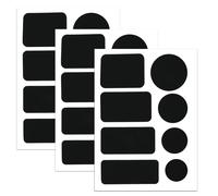Skystuff 24 toppe in nylon per riparare piumini, autoadesive, per riparare giacche, tende, capispalla, fori per vestiti, sacchi a pelo, forma rotonda e ovale, colore nero