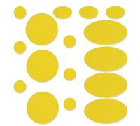Skystuff 48 toppe in nylon per piumini, kit di riparazione per tende, toppe autoadesive per riparazione di giacche, tende, capispalla, correggere fori nei vestiti, sacchi a pelo, giallo