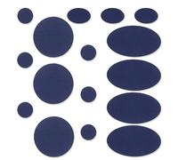 Skystuff 48 toppe in nylon per riparare piumini, kit di riparazione per tende, toppe autoadesive per riparazione di giacche, tende, capispalla, fissare fori nei vestiti, sacchi a pelo, blu scuro