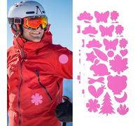 Skystuff Confezione da 48 Toppe per Piumini, Nastri di Riparazione in Nylon, Kit di Riparazione per Tende, Toppe di Riparazione autoadesive per riparazioni di Tende, Capispalla, Giacche, Rosa