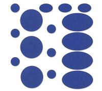 Skystuff Set di 48 toppe autoadesive di riparazione per piumini, impermeabili, autoadesive, tessuto di nylon per riparare i fori nei vestiti, kit di riparazione della tenda, blu reale