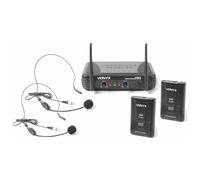 Skytec 179178 Stwm712h Microfono senza fili, a 2 canali VHF, doppia testa