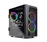 SkyTech Blaze II - Computer da gioco Ryzen 5 2600 6-Core 3.4 GHz, NVIDIA GeForce GTX 1660 Super 6G, 500G SSD, 16GB DDR4 3000MHz, RGB, AC WiFi, Windows 10 Home 64 bit