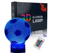 Skythrive Luce Notturna per Il Calcio 3D Illusion Cambia Colore 16 Colori - Regali di Calcio per Ragazzi e Ragazze, Regalo Bambino 10 Anni Maschio, Decorazione Camera da Letto