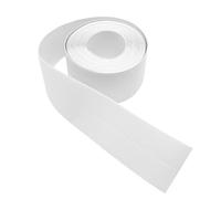 Skythrive Silicone Bianco Bagno Antimuffa, Battiscopa Autoadesivo, Nastro Adesivo Impermeabile per Cucina e Bagno, 5 m x 36 mm Profilo PVC flessibile, Bianco