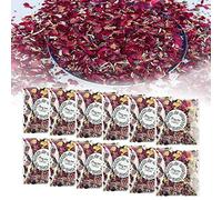 Skytowards 12 Pezzi Petali di Rosa Essiccati e Biodegradabili per Matrimonio, Fiori Secchi Coriandoli per Feste e Compleanni