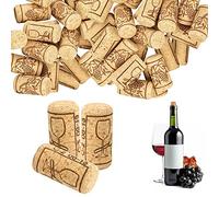skytowards 50 PCS Tappi in Sughero da Vino Tappi di Sughero Naturale Tappi di Sughero Diritti Tappi di Bottiglia in Sughero Naturale per Vino o Decorazione Creazione Bricolage e Artigianato