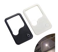 SKYWAY Lente d'ingrandimento con Luce, 2X 4X Lenti d'ingrandimento Tipo Mini Card, Lente d'ingrandimento per Lettura,Gioielli,Scienza,Hobby,Bambini, Lente d'ingrandimento Tascabile con Luce, 2 Pezzi