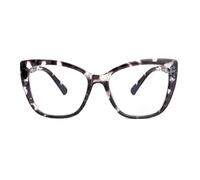 SKYWAY Occhiali anti luce blu Donna, Occhiali da Computer Oversize alla Moda con Blocco Luce Blu, Montatura Quadrata a Occhio di Gatto con Cerniera a Molla (Nero Tartaruga)