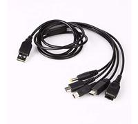 Skywin Cavo di ricarica USB 5 in 1 per Nintendo - Multi System Nintendo DSi Cavo di ricarica compatibile con Nintendo NDS Lite, Wii U, 3DS, 2DS, PSP 1000, 2000, 3000, GBA SP - Ricarica tutto con un solo cavo