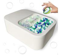 Skywin Laundry Pod Container with Slide Lid - Small Laundry Pod Storage Container for Laundry Room Container Organization Great as Laundry D