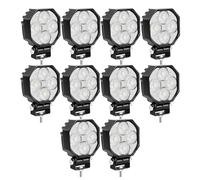SKYWORLD 10 Pcs Mini Faro da Lavoro LED, 2.8 Pollici 7 cm 16W Flood Light