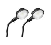 SKYWORLD 2 x 100W Luce per Fienile a Led, 10000LM Lampioni Led per Esterni | Proiettore Lampione, dal tramonto all'alba, Luce stradale Impermeabile per Parcheggio Cortile Giardino Piazza, 6000K Bianca