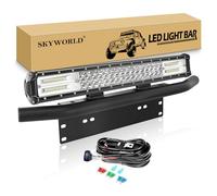 SKYWORLD 20 pollici 50 cm 288W Barra Led con Bull Bar Staffa y Cablaggio
