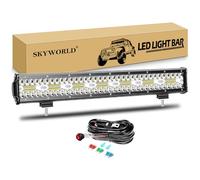 SKYWORLD 20 Pollici 50 cm 420W Barra Fari Led con 12V Cablaggio Kit