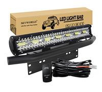 SKYWORLD 20 pollici 50 cm 420W Barra Led con Bull Bar Staffa y Cablaggio