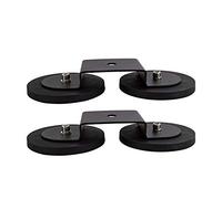 SKYWORLD 2PCS 88mm Base magnetica LED Barra di supporto Staffa di montaggio Magnete Supporto ventosa con cuscinetto in gomma per tetto Barra luminosa a LED Off Road