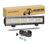 SKYWORLD 38 cm 300W 8D Barra Fari Profondità Led con 12V Cablaggio Kit
