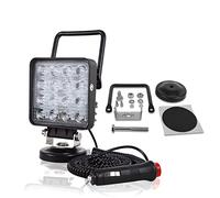 SKYWORLD 4" 48W - Faro da lavoro a LED con supporto magnetico, faro quadrato off-road, 12V, 24V fendinebbia 6000K, per auto, camion, fuoristrada, atvs utvs