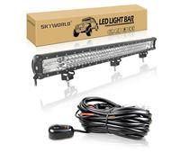 SKYWORLD 468W Barra Luminosa a LED 1 pezzi,Fari LED Impermeabile Fuoristrada Barra con 12V Toggle Cablaggio,Barra LED Fuoristrada Barra Luce LED per Auto Trattore Camion SUV UTE ATV Barca 4x4 Veicoli