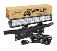 SKYWORLD 50 cm 126W Barra LED Fuoristrada con Porta Targa y 12V Cablaggio