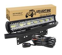 SKYWORLD 50 cm 420W Barra LED Fuoristrada con Porta Targa y 12V Cablaggio