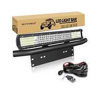 SKYWORLD 50 cm 510W Barra Led Auto con Supporto Targa y Strobo Cablaggio