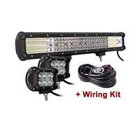 SKYWORLD 50 cm 510W Barra LED con 12V Cablaggio y 2 x Fari Led Fuoristrada