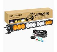 SKYWORLD 56 cm 120W Barra Led con 12V Cablaggio Kit, Bianco Ambra