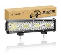 SKYWORLD 8D Barra LED Fuoristrada 30 cm 240W Barra Luce a Led 12V 24V Impermeabile Fari LED Luce da Lavoro per Auto Camion SUV ATV 4x4 Veicoli Offroad, Impermeabile 6000K Bianca