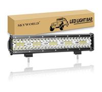 SKYWORLD 8D Barra LED Fuoristrada 36 cm 300W Barra Luce a Led 12V 24V Impermeabile Fari LED Luce da Lavoro per Auto Camion SUV ATV 4x4 Veicoli Offroad, Impermeabile 6000K Bianca