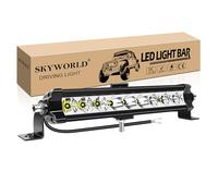 SKYWORLD Barra led fuoristrada 11 pollici 28 cm 30W 3000LM 12V 24V Fila Unica Fari Led Trattore 12V 24V Combinata Faretto Fendinebbia Impermeabile luci di Lavoro per 4x4 Auto Camion Barca SUV ATV UTV