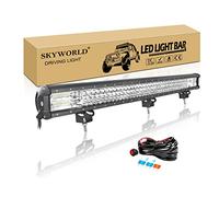 SKYWORLD Barra Led Fuoristrada 34 Pollici 86 cm 468W con 12V Cablaggio Kit | Barra Luce a Led, Impermeabile Fari Luci di Lavoro per 4x4 Auto Offroad Trattore Camion Veicoli SUV UTE Barca, 6000K Bianca