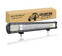 SKYWORLD Barra LED Fuoristrada, 59cm 324W Barra Luce a Led Combinazione Fascio Spot e Inondazione 12V 24V Impermeabile Fari LED Luce da Lavoro per Trattore Auto Camion Barca 4x4 Atv UTV