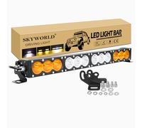 SKYWORLD Barra Luminosa Fuoristrada Led 22 Pollici 56 cm 120W, Bianco Ambra