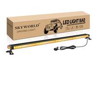 SKYWORLD Barra luminosa Stroboscopica Lampeggiante, 49" 125 cm 102 LED Magnetica Luce di Emergenza e Avvertenza Barra Bar 12V 24V per veicoli, auto, camion, tettuccio (Ambra)