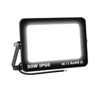 SKYWORLD Faretto LED da Esterno, 50W 5000LM Faretti Led 6000K Bianco Freddo Faro Led Esterno IP66 Lampada Luci di Sicurezza, Fari Led Interna ed Esterna per Giardino Cortile Garage Piazza Pareti