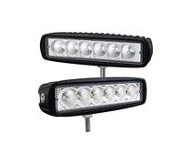 SKYWORLD Faro da Lavoro LED 2 pezzi,18W 6 pollici Faretti Led Auto,IP67 Fari Led Fuoristrada per Auto Off road Boat Truck 4x4 SUV ATV Trattori