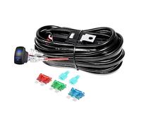 SKYWORLD Kit di cablaggio per barra luminosa a LED 1 conduttori 12 V interruttore on/off interruttore di alimentazione relè di alimentazione fusibile per luci fuoristrada luce di lavoro a LED