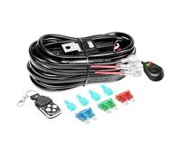 SKYWORLD Stroboscopico Cablaggio barra led 12V 40A 16AWG CC 2 piombo Kit di Cablaggio Fendinebbia con Interruttore Kit Cavi Auto On-off per Fuoristrada Camion SUV Moto e Moto (Modello C)