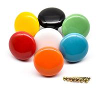 Skyzone Manopole per cassetti, 7 pezzi Manopole per armadietti in ceramica colorata Maniglia per porta dell'armadio, Maniglie rotonde per armadietti Maniglie decorative per mobili per bambini